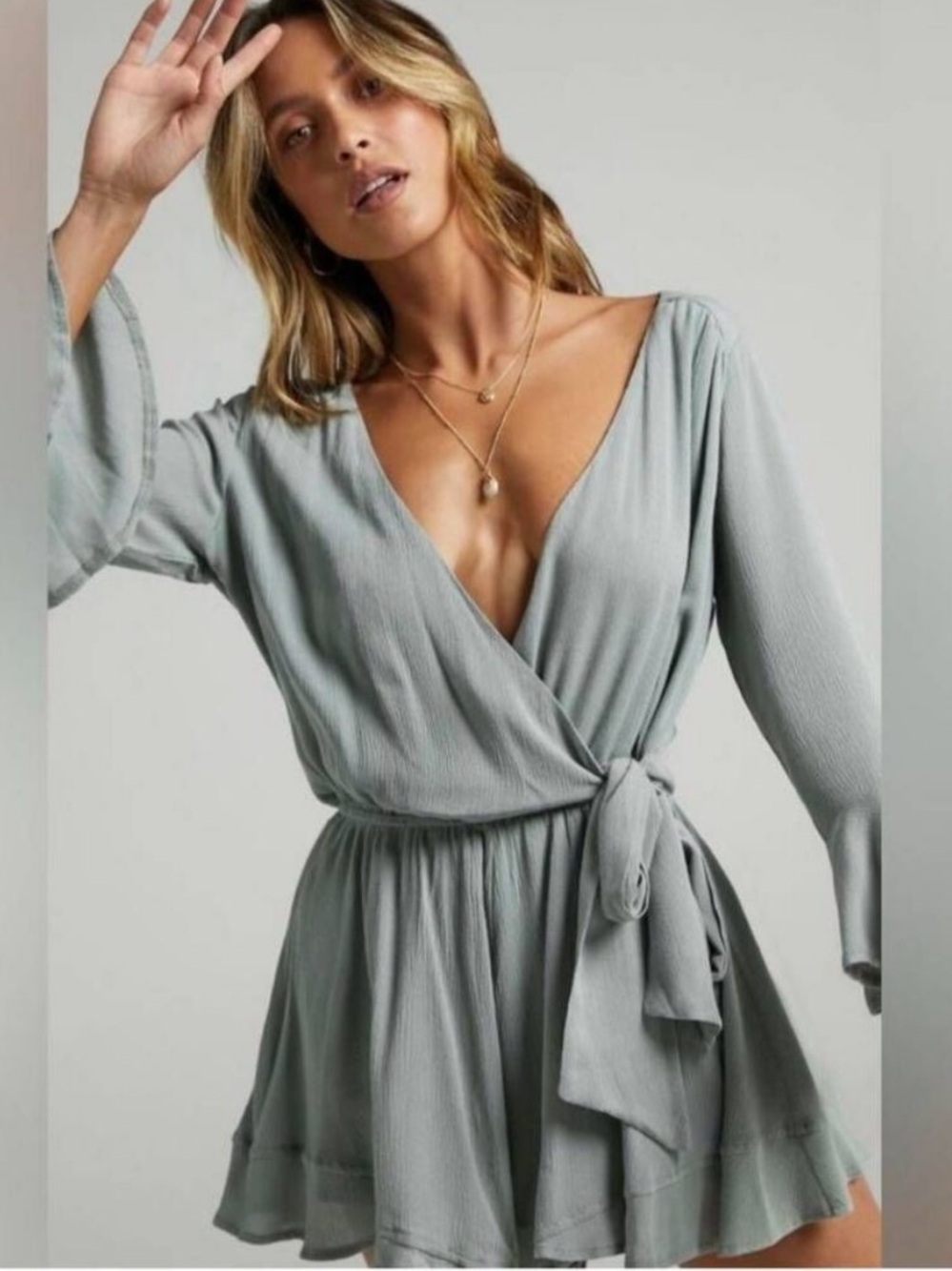 NWT Showpo. Sage Wrap Playsuit